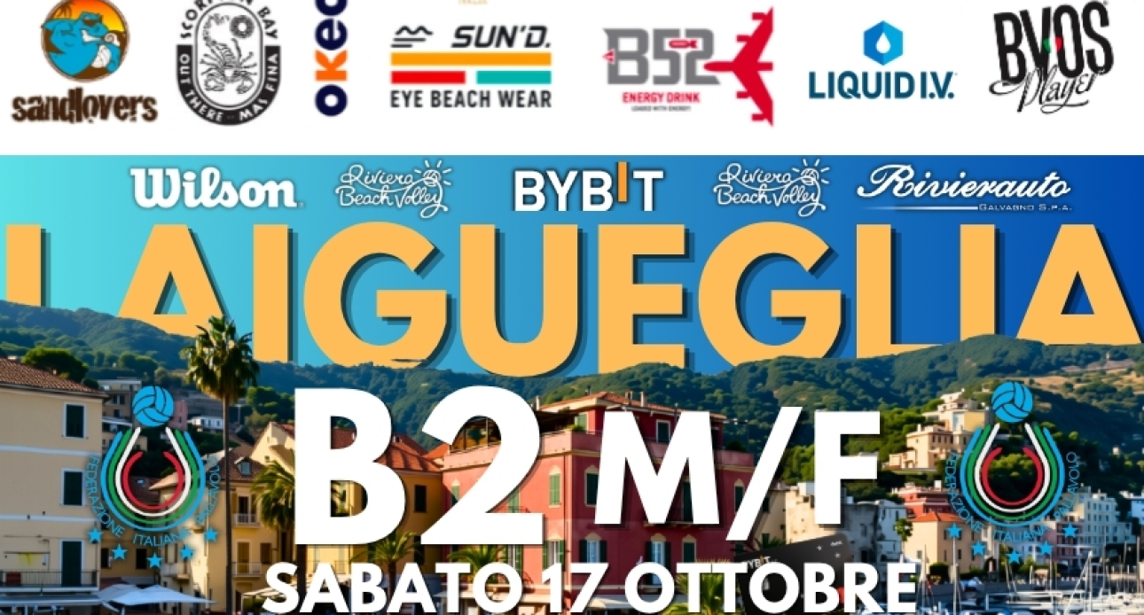 Beach volley a Laigueglia: sabato 17 ottobre la tappa B2 maschile e femminile